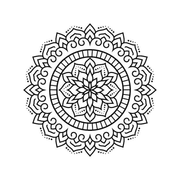 mandala background in lineal style