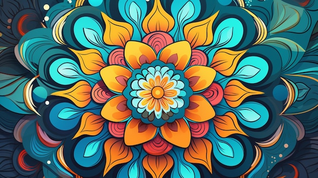 Mandala background vector