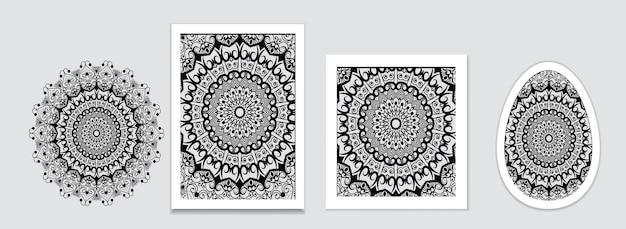 Mandala background. Vintage pattern with round ornament, decorative indian medallion, abstract flowe