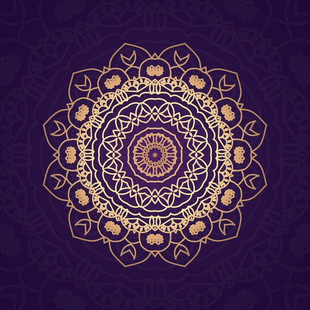 mandala background with golden arabesque pattern arabic islamic east style