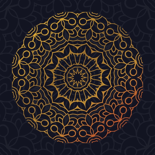 mandala background with golden arabesque pattern arabic islamic east style