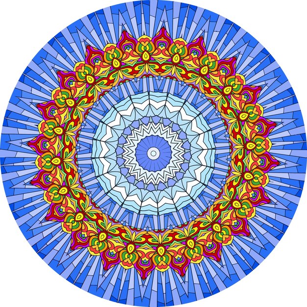 Mandala background with great colors weave design elements