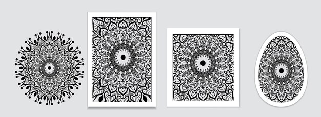 mandala banner. Decorative flower mandala background with place for text. Colorful abstract graphics