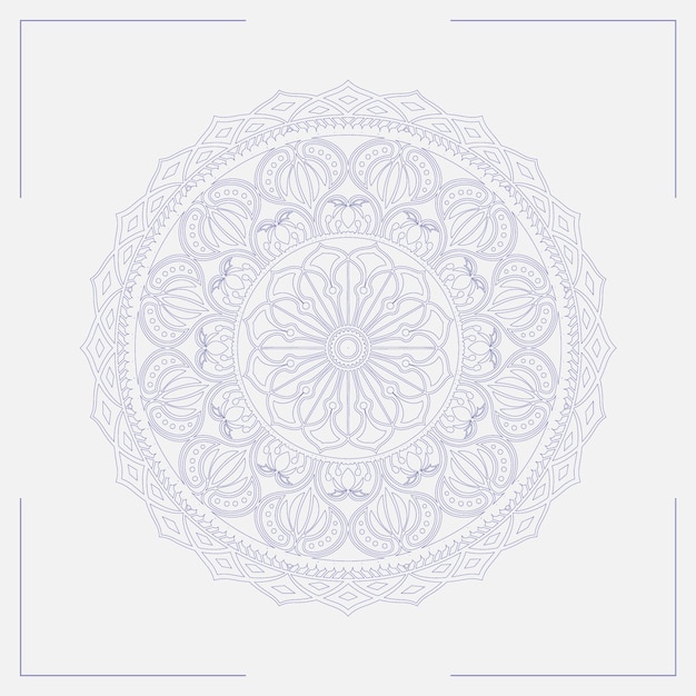 Mandala  Beautiful Art white color Symbol design