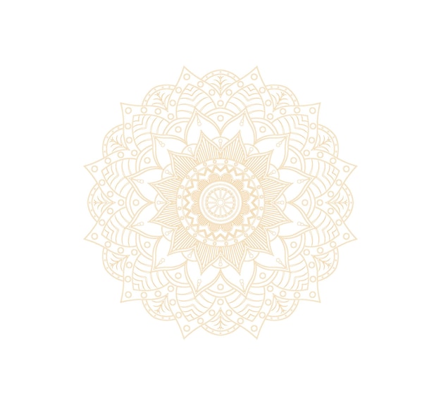 Mandala beautiful art bianco l design colore nero vettore gratuito