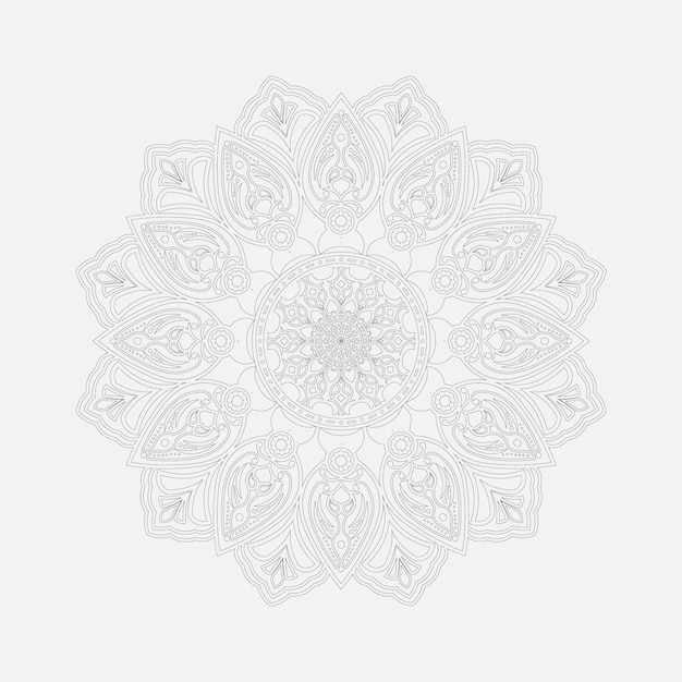 Mandala Beautiful Art witte kleur Symboolontwerp Zwarte kleur Gratis Vector 7