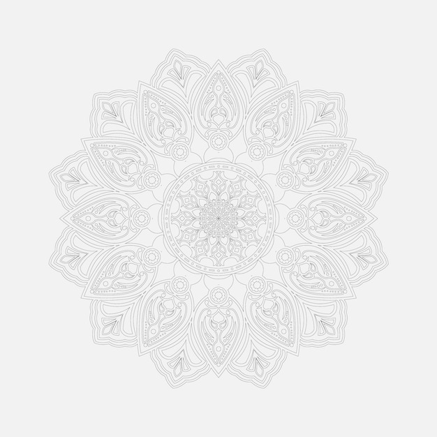 Mandala Beautiful Art witte kleur Symboolontwerp Zwarte kleur Gratis Vector 7