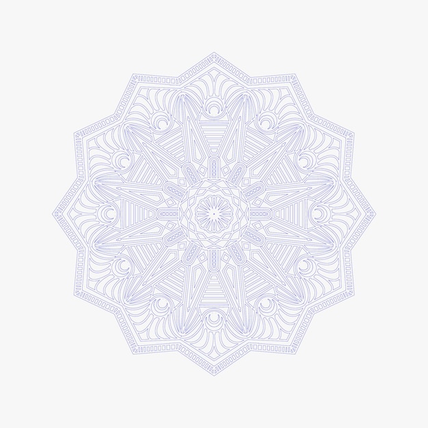 Mandala Beautiful Art witte kleur Symboolontwerp Zwarte kleur Gratis Vector 8