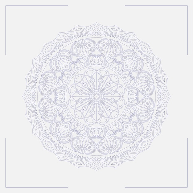 Mandala Beautiful Art witte kleur Symboolontwerp