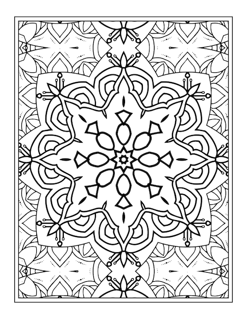 Mandala beauty ornament Coloring page