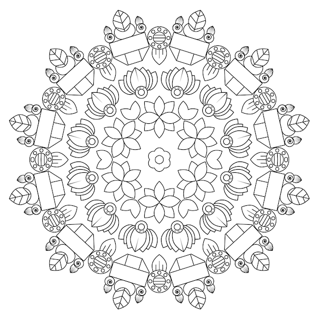 Mandala beauty ornament vector icon illustration design