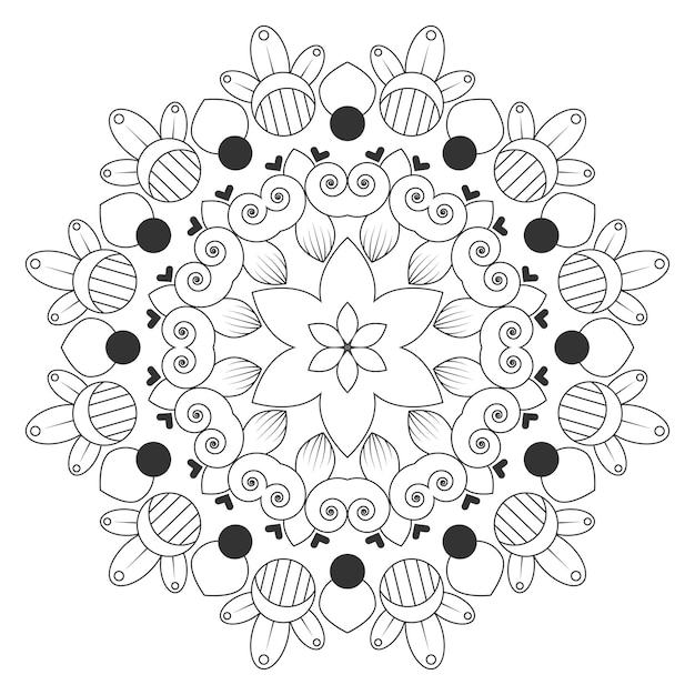 Mandala beauty ornament vector icon illustration design