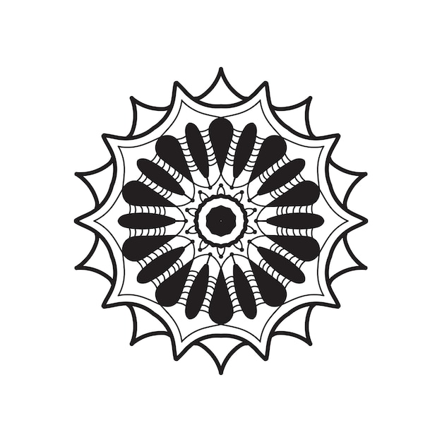 Mandala black and white coloring book