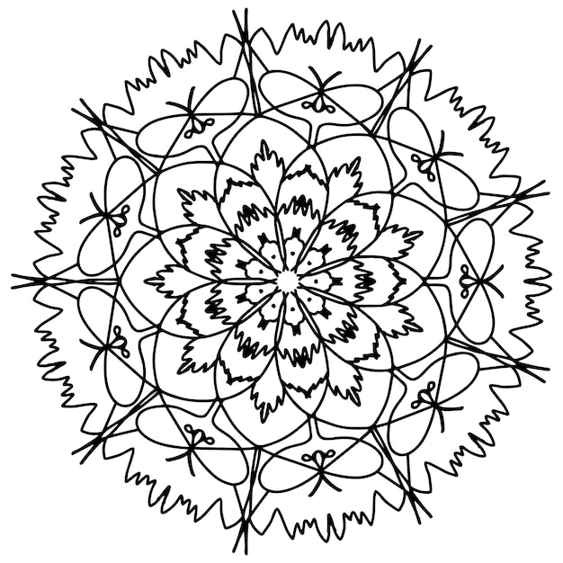 Mandala bloem kleurvector voor volwassenen