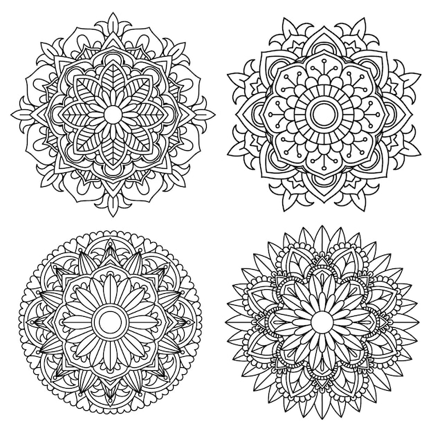 Mandala bloem voor volwassen kleurboek