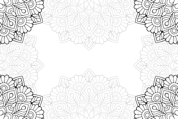 Mandala bloemen decoratieve achtergrond