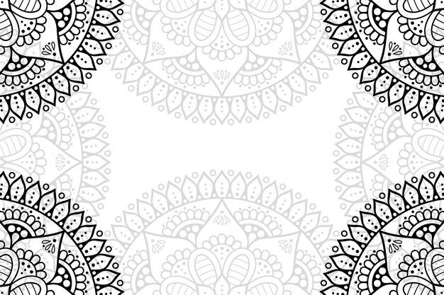 Vector mandala bloemen decoratieve achtergrond