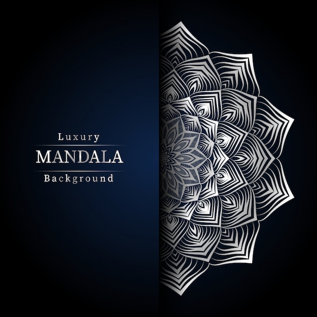 Mandala blue background