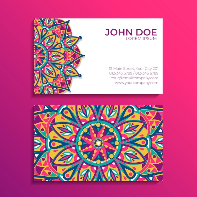 Mandala business card template