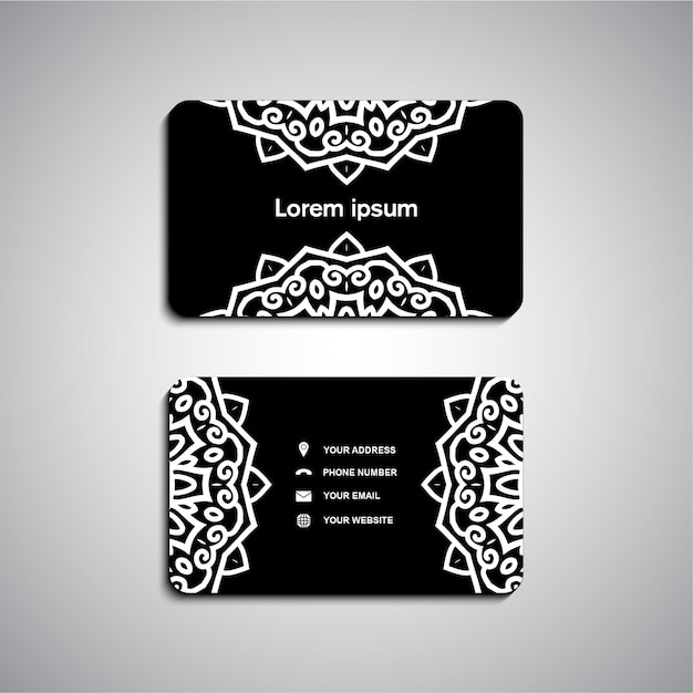 Vector mandala business card