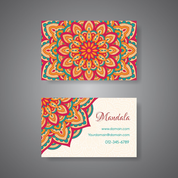 Vector mandala business card