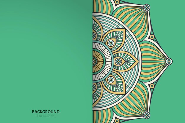 mandala card template. vintage decorative.