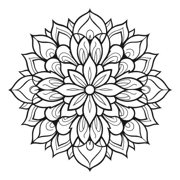 Mandala cartoon coloring page vector graphic generative ai