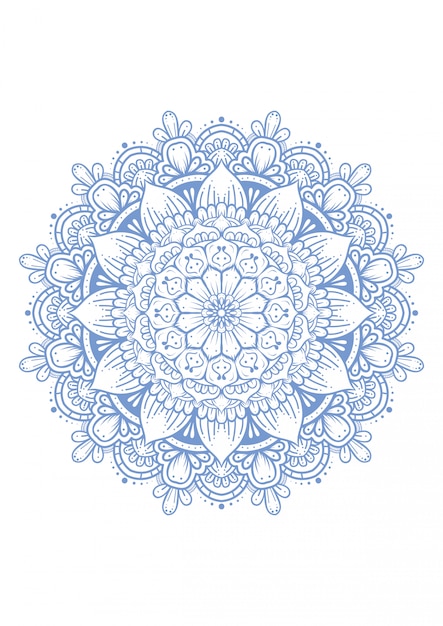 mandala color line motif