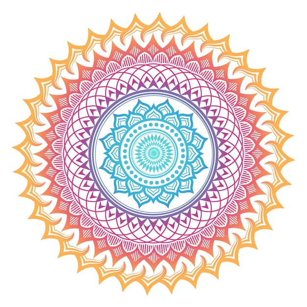 Vector mandala colorful background