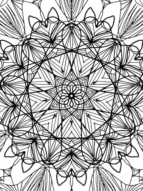 Mandala coloring book for adults vector anti stress coloring for adult black and white lines