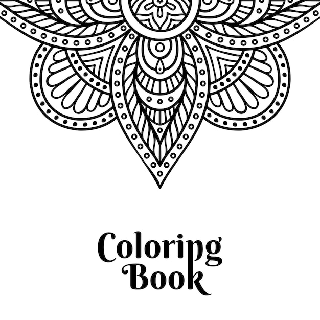 Copertina del libro da colorare mandala