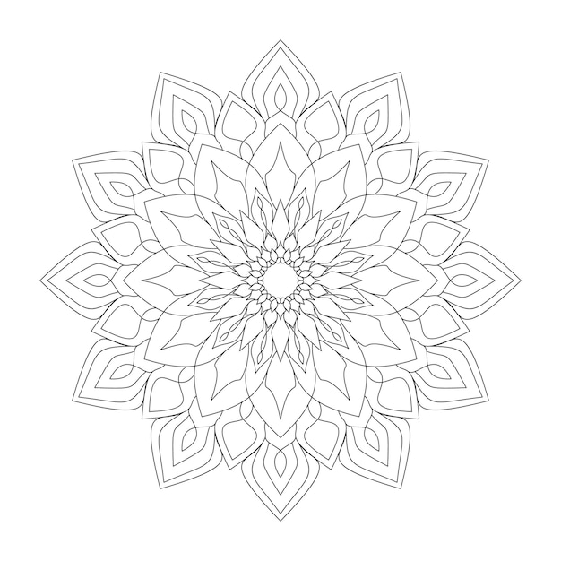 Mandala for coloring book decorative round ornament vector ilustration design