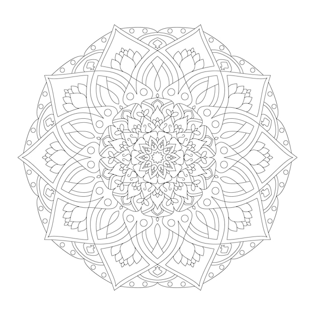 Mandala for coloring book decorative round ornament vector ilustration design