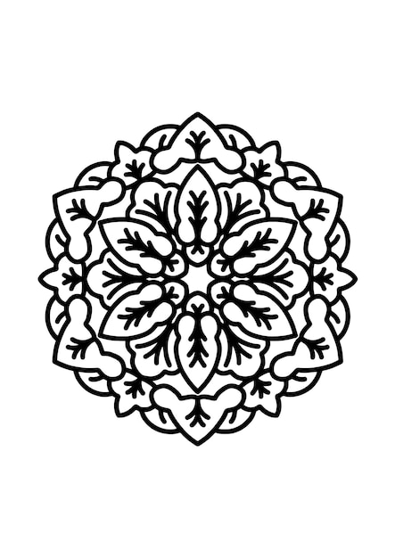 Mandala coloring book for eduaction kids and decoration home