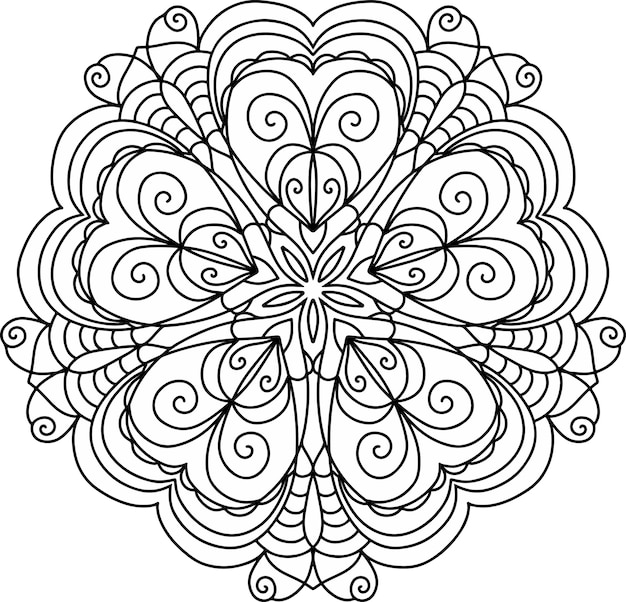 Mandala coloring book and mandala drawing