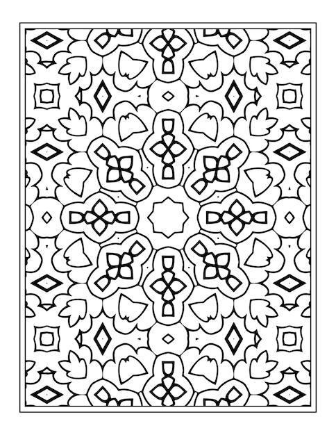 Mandala coloring book page egg design for adults