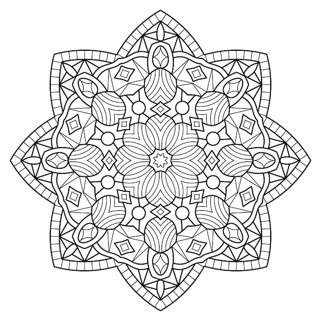 Mandala coloring book pages