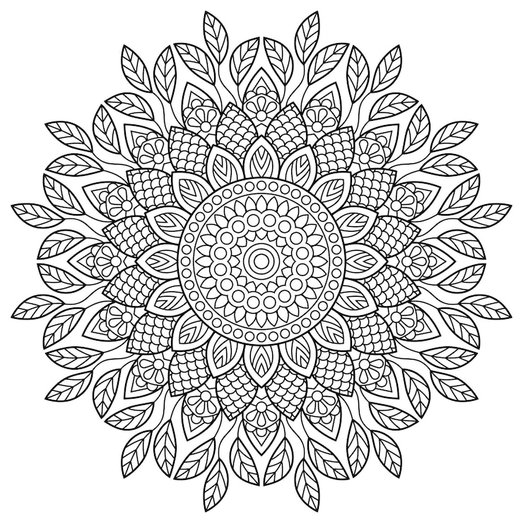 Vector mandala coloring book pages