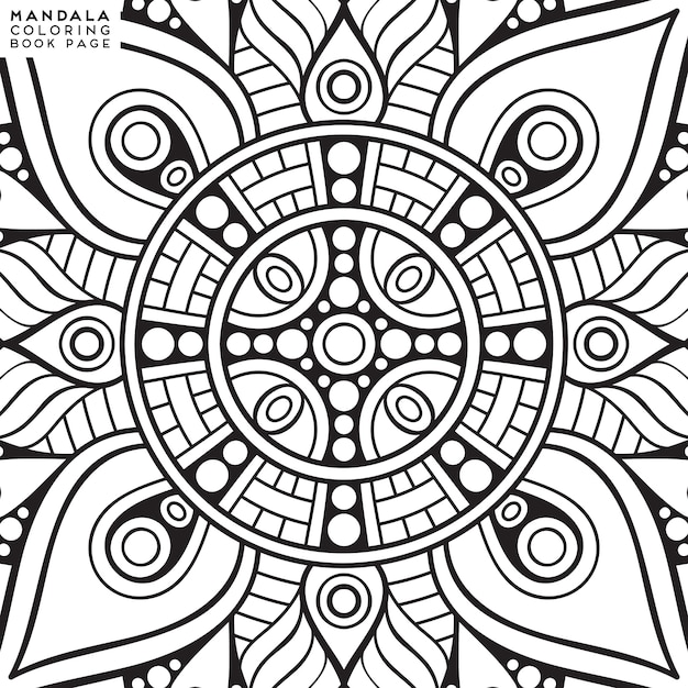 Mandala coloring illustration