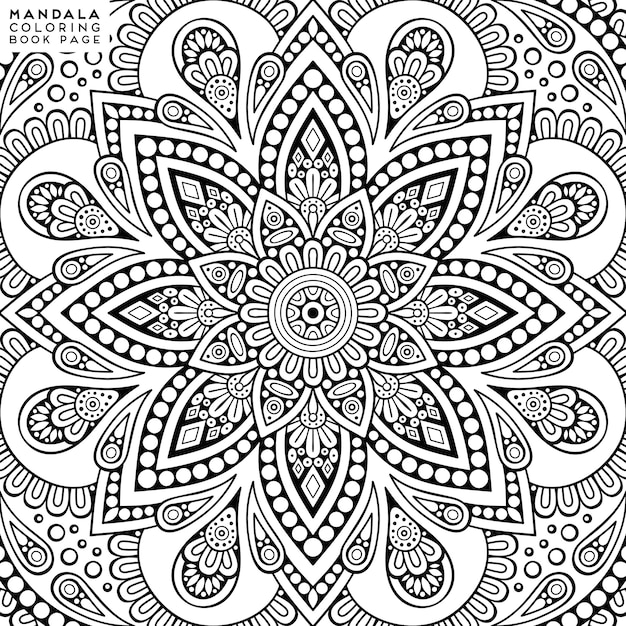 Mandala coloring illustration