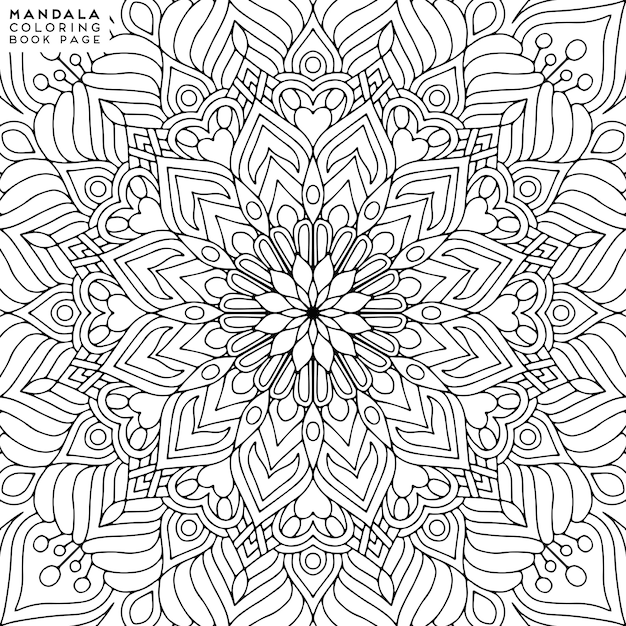 Mandala coloring illustration