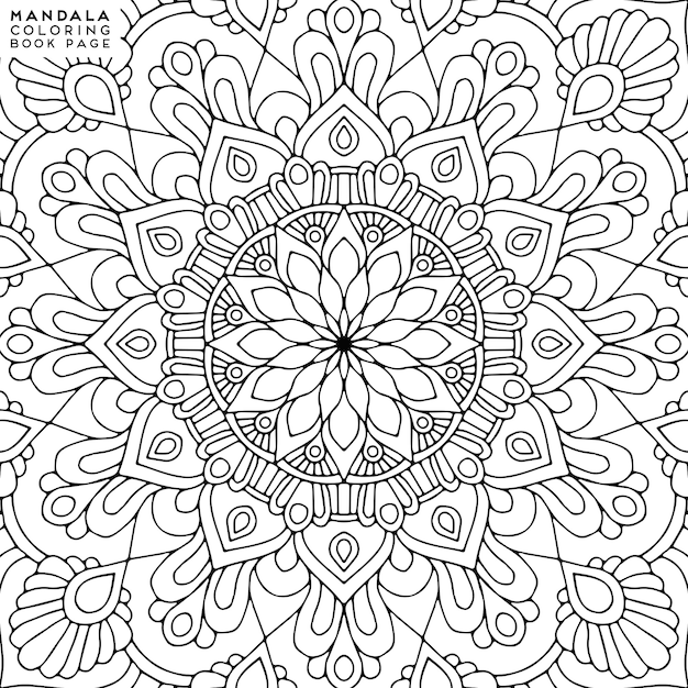 Mandala coloring illustration