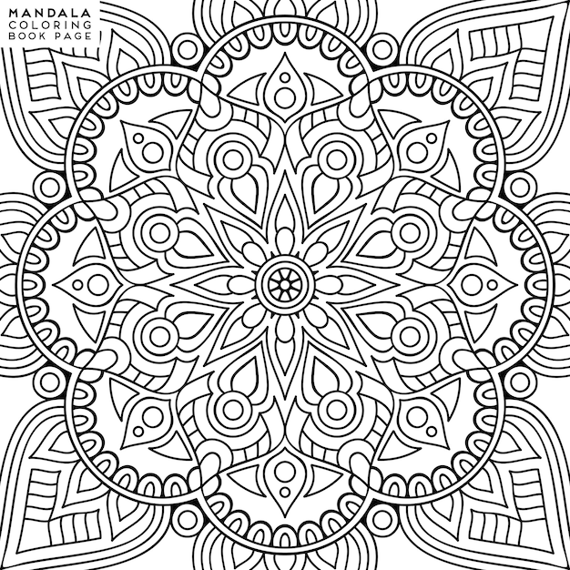 Mandala coloring illustration