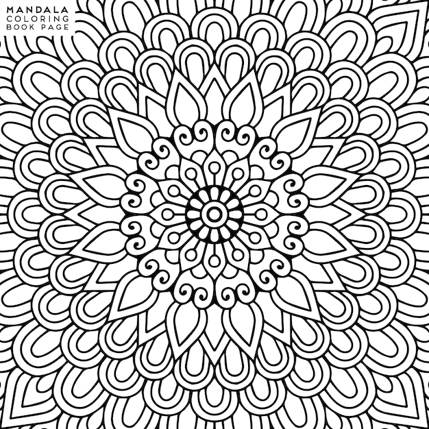 Mandala coloring illustration