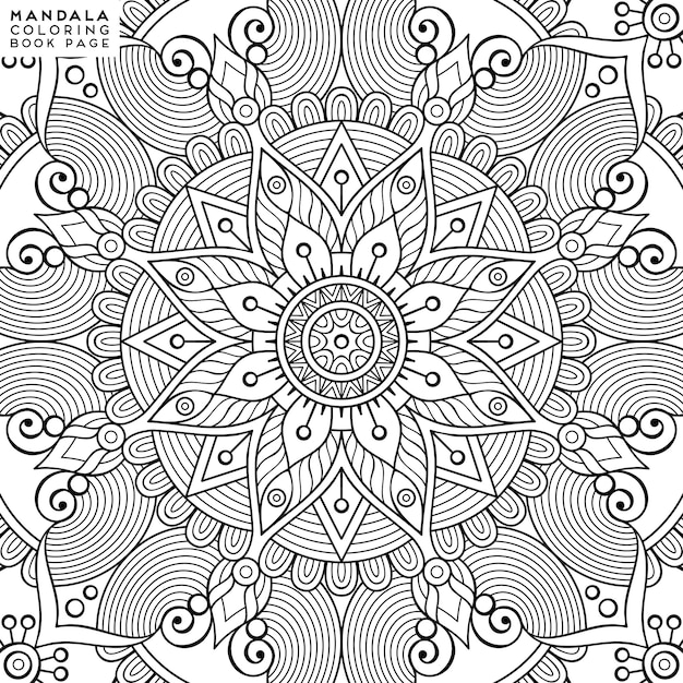 Illustrazione da colorare mandala