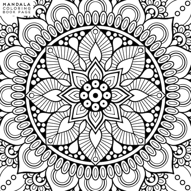 Mandala coloring illustration