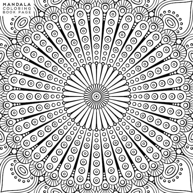 Mandala coloring illustration