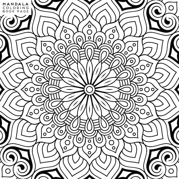 Illustrazione da colorare mandala