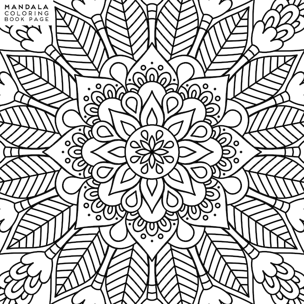 Mandala coloring illustration