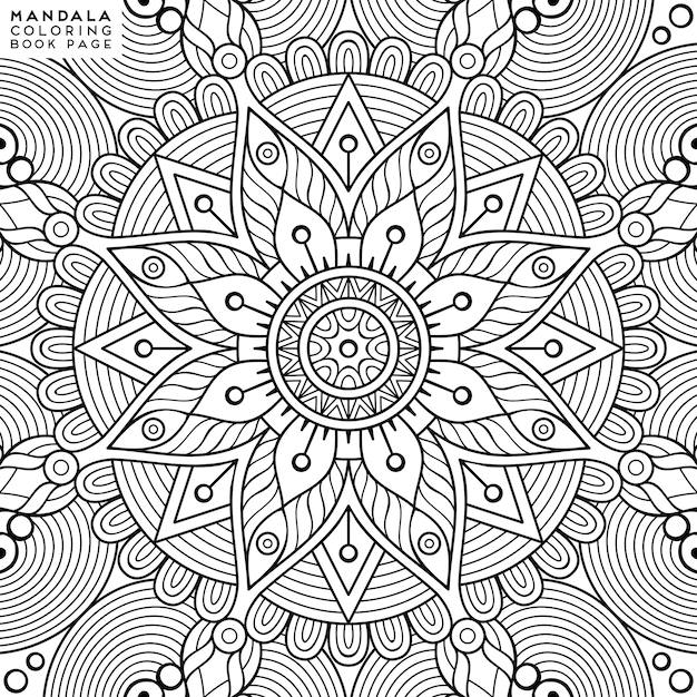 Mandala Coloring Illustration